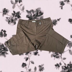 LOFT Dark Brown Buttoned Shorts